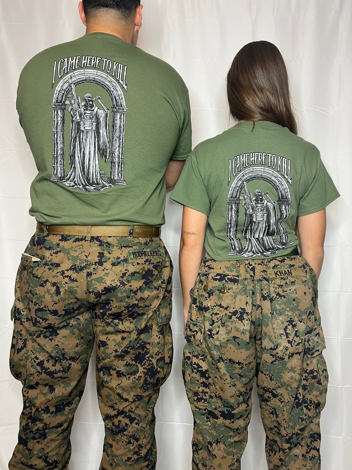 I CAME HERE TO KILL- Green T-shirt
